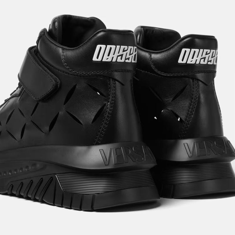 Slashed Odissea Luxury sneakers Black - Nevada Shoe