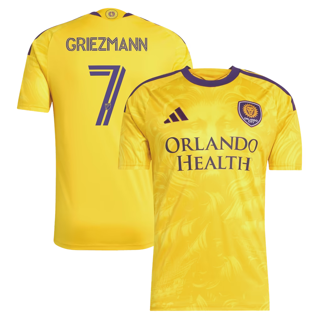 Sunken Treasure Yellow Soccer Jersey Orlando  | Athletic Fan Apparel Griezmann