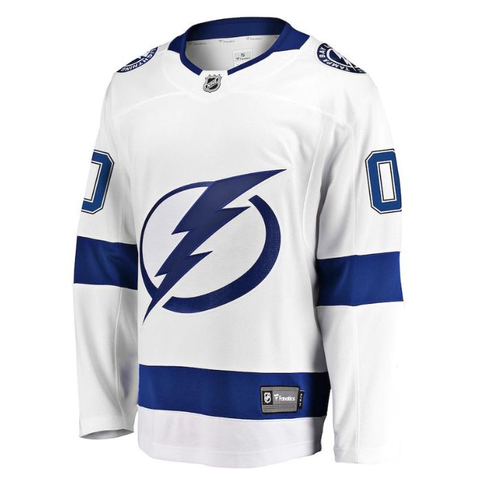 Tampa Bay Lightning Unisex Away Breakaway Personalized Jersey - White - Jersey Teams World