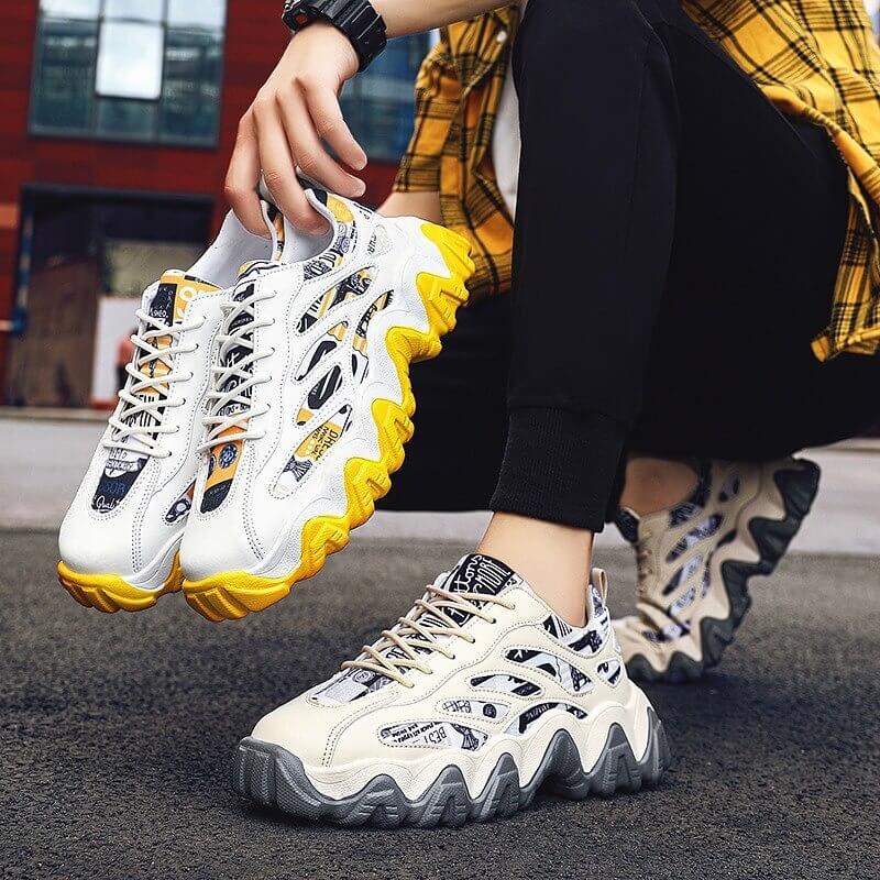 Trend Hot Sale Street Men Shoes Men's Running Shoes Comfortable Breathable Sneakers Urban Outdoor Non-slip Men Sports Shoes