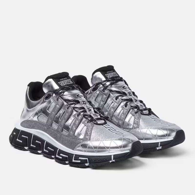 Trigreca Sneakers Luxury Silver - Nevada Shoe