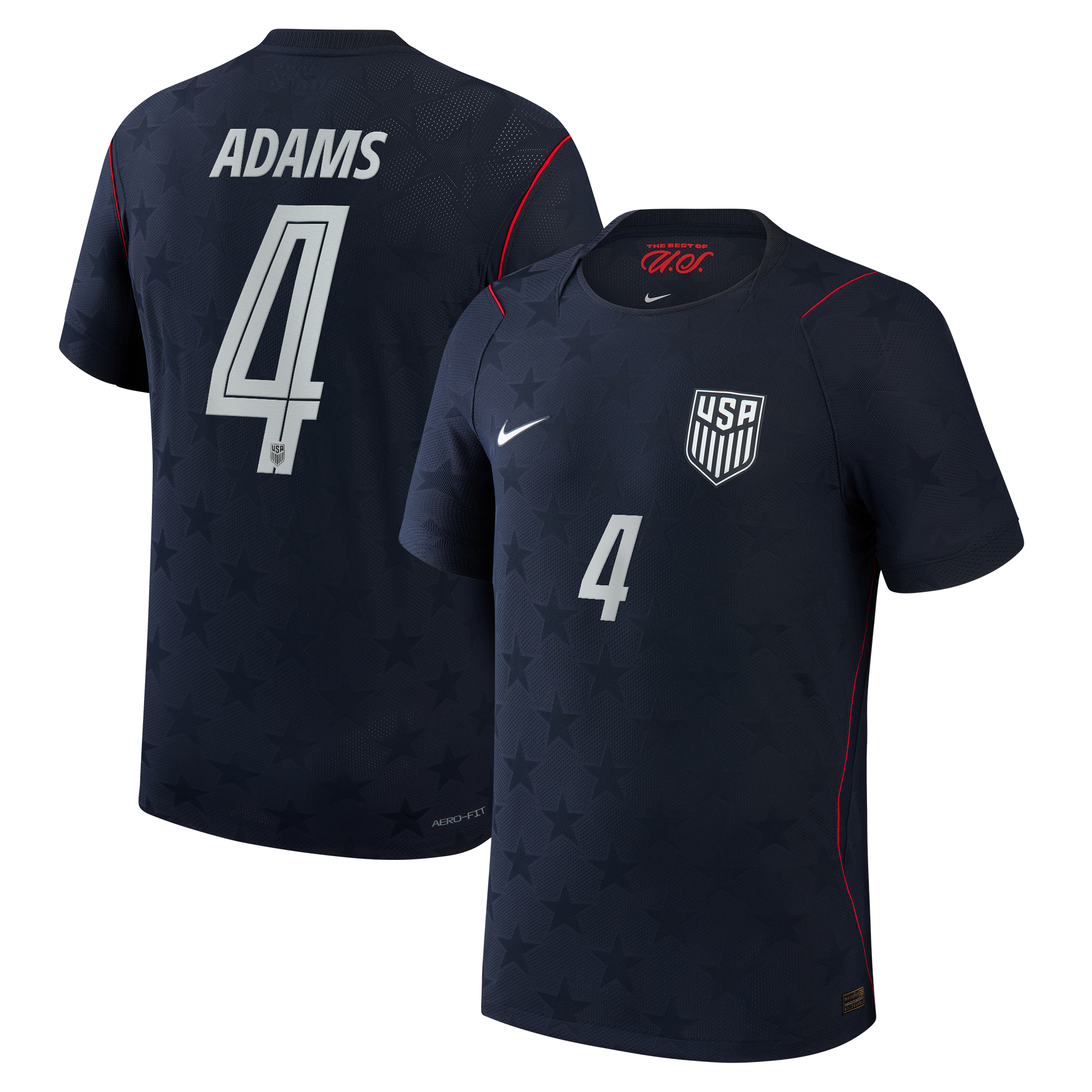 Tyler Adams USMNT 2026 Away Match Jersey Blue | Nike USA Soccer Jersey