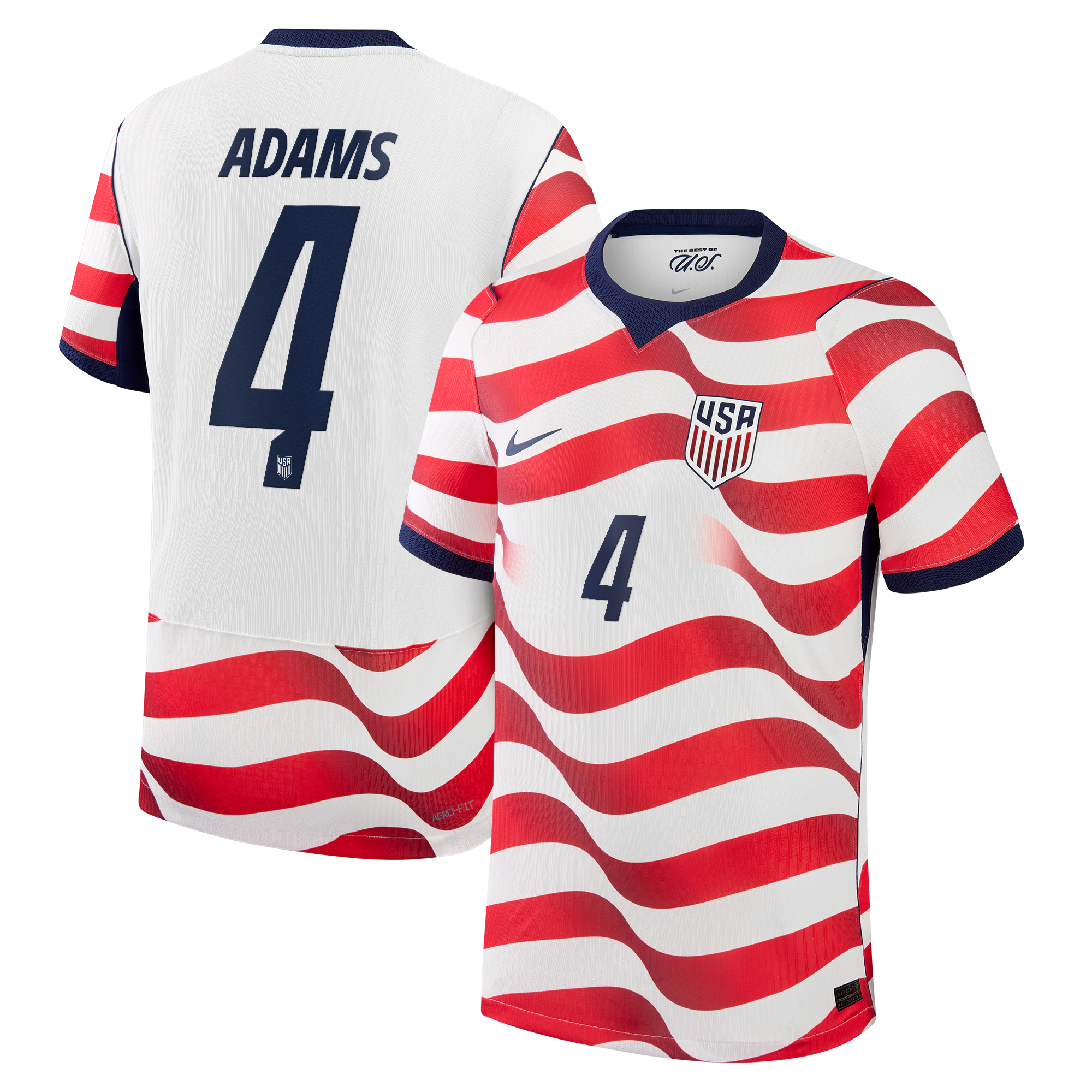 Tyler Adams USMNT 2026 Home Match Jersey White | Nike USA Soccer Jersey