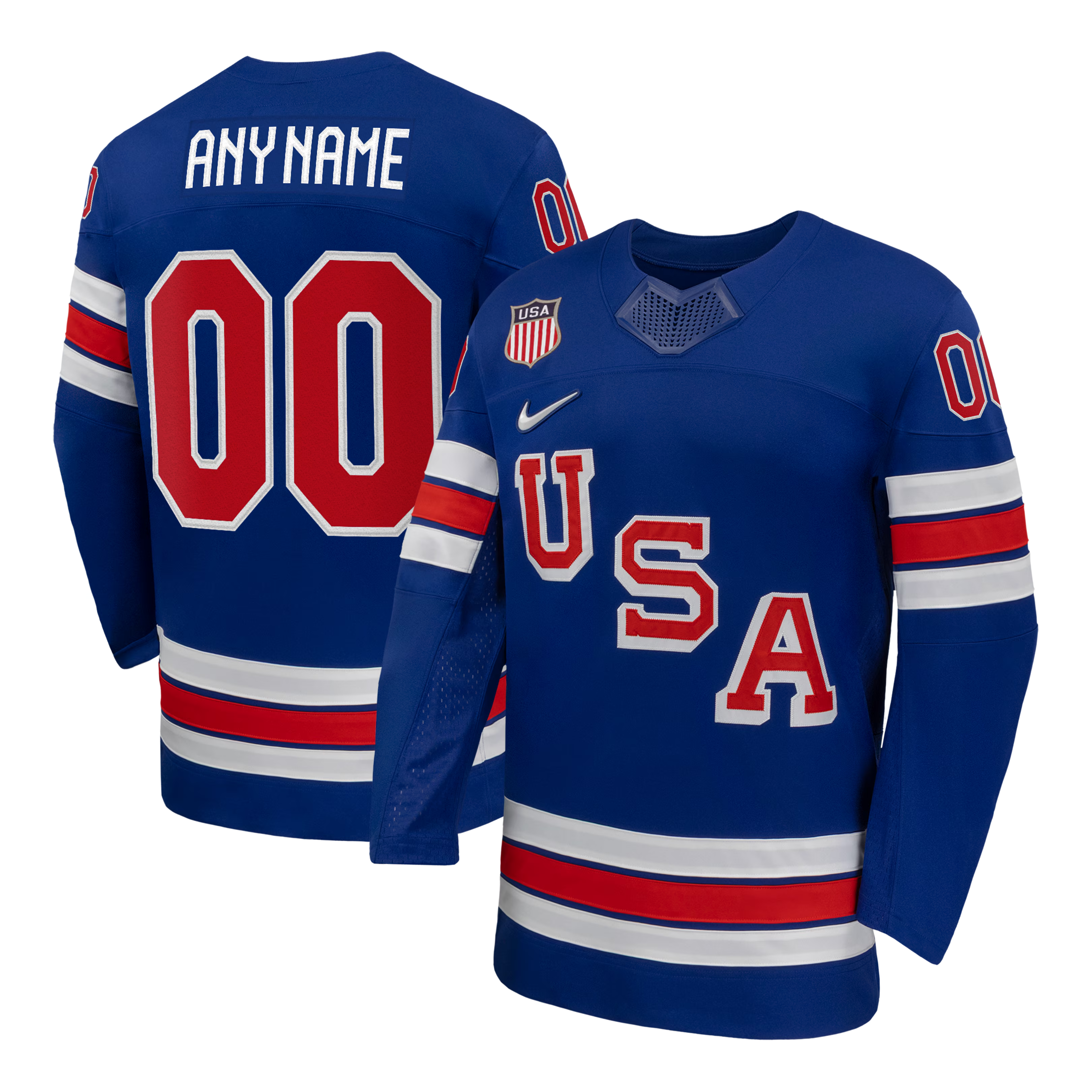 USA- Hockey Home Jersey 2026 – Royal Blue – Custom Name & Number