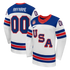 USA Hockey Nike 2026 Away Supporter Edition Custom Jersey – White/Blue/Red
