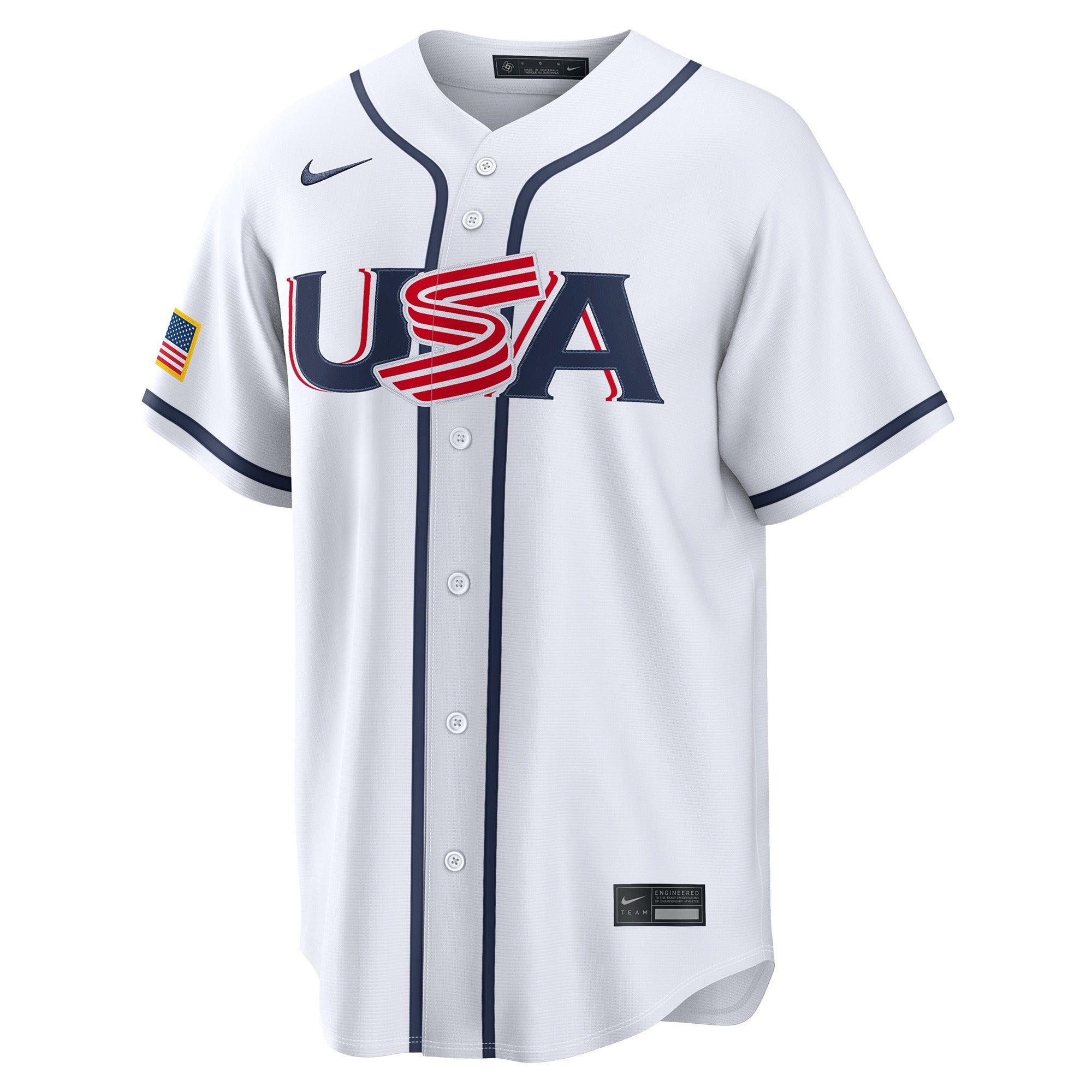 USA National Baseball Jersey 2026 - Home White Shirt - Customizable Player Name & Number