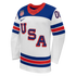 USA National Hockey Away Jersey 2026 - White/Blue/Red Shirt - Custom Name & Number