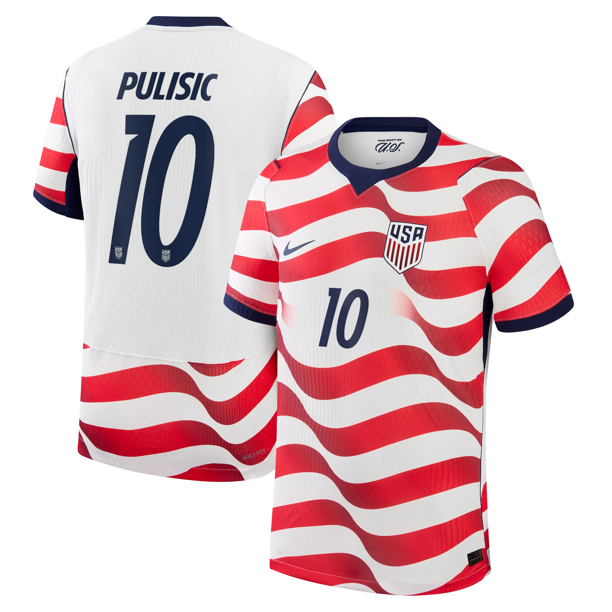 Usa Home Football Custom Shirt 2026 - White - Player #10 (Pulisic)