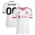 White Heritage Pattern Customizable Away Soccer Jersey | Athletic Apparel Liverpool