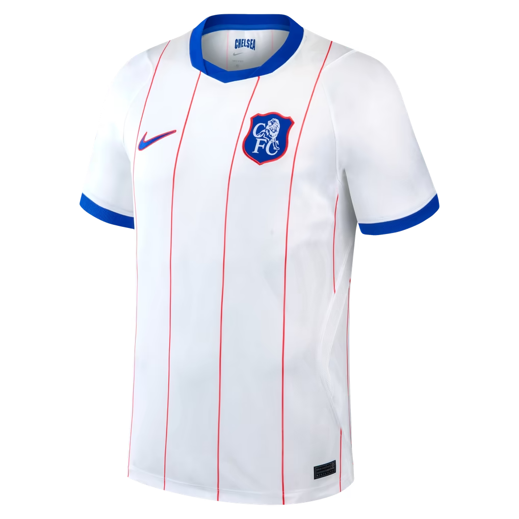 White Pinstriped Third Player Fan Soccer Jersey João Pedro | Athletic Apparel Chelsea