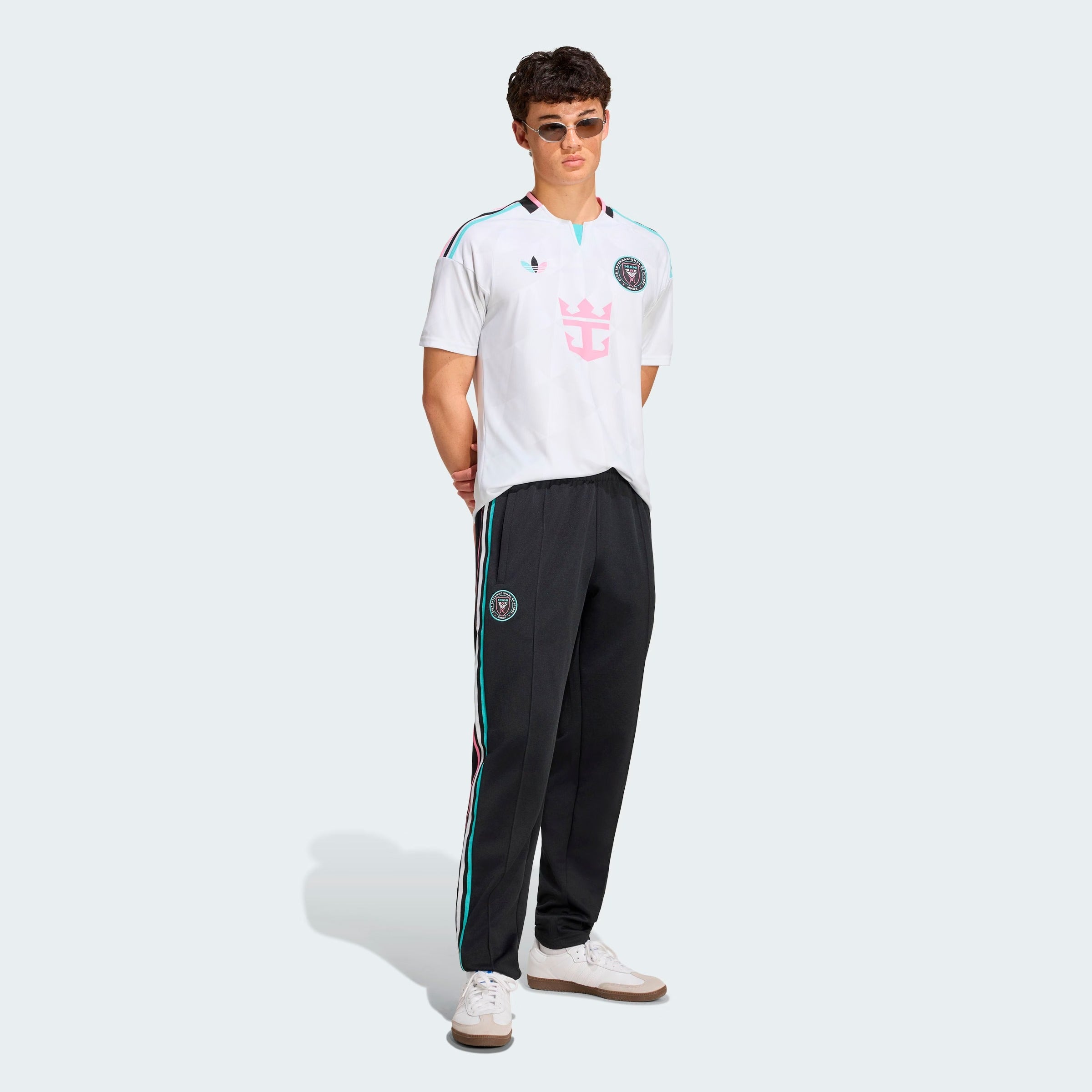 White & Teal Athletic Soccer Jersey – Miami Style 2026 (Messi #10)