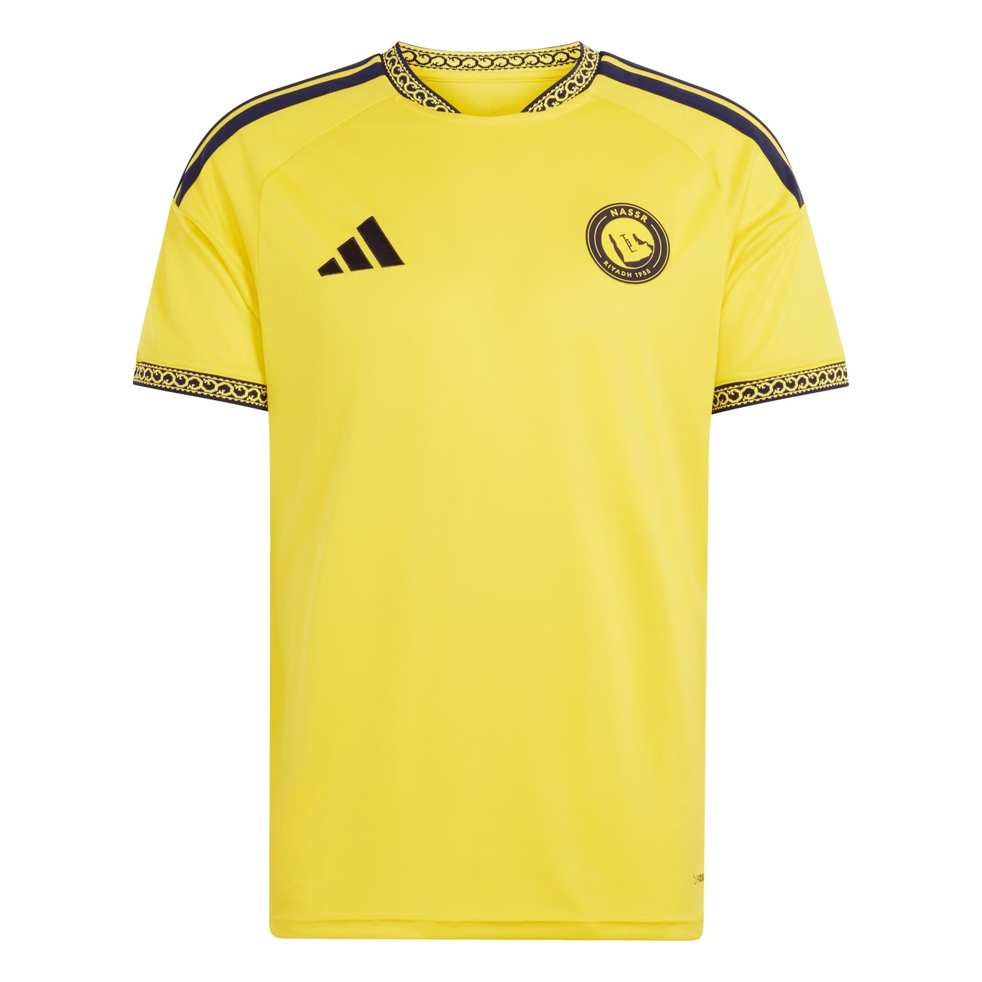 Yellow Stamp-Inspired Home Soccer Jersey Al-Nassr | Athletic Fan Apparel Ronaldo