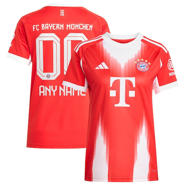 Adidas Bayern Munich 2025/26 Home Replica Custom Jersey Red