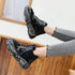 Furry Chunky Sneakers Women Graffiti Sole Winter Shoes