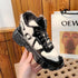 Furry Chunky Sneakers Women Graffiti Sole Winter Shoes