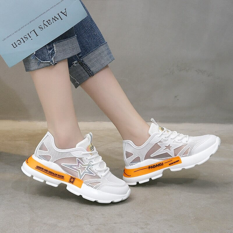 Women nevada Genuine Leather Summer Sneaker Height Increasing
