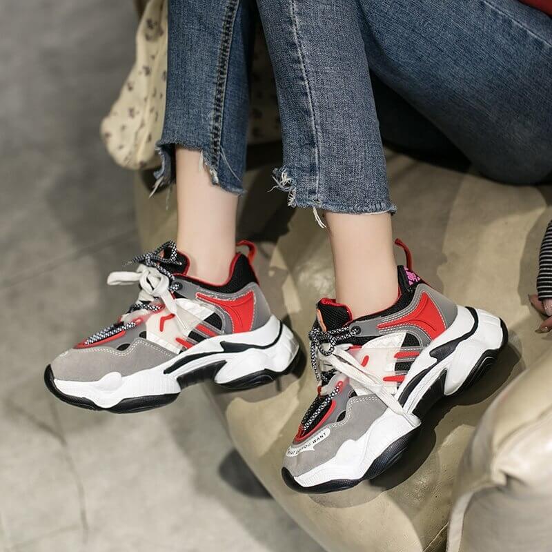 Women Nevada Sneaker New Fashion Suede Leather Chunky Trainer Street Style Female Footwear