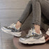 Women Nevada Rhinestone Sneaker Fashion Casual Chunky Shoe. Black Zapatos De Mujer