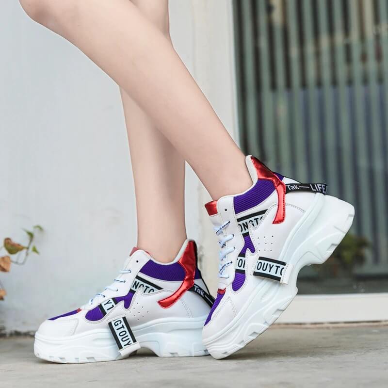 Nevada Fall Winter Fashion Women Shoe PU Leather Platform Sneaker
