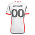 Back view of adidas San Jose Earthquakes custom jersey in white with black and red accents