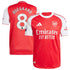 Martin Ødegaard Arsenal Adidas Home jersey 2026 in red and white with number 8 and Emirates Fly Better logo