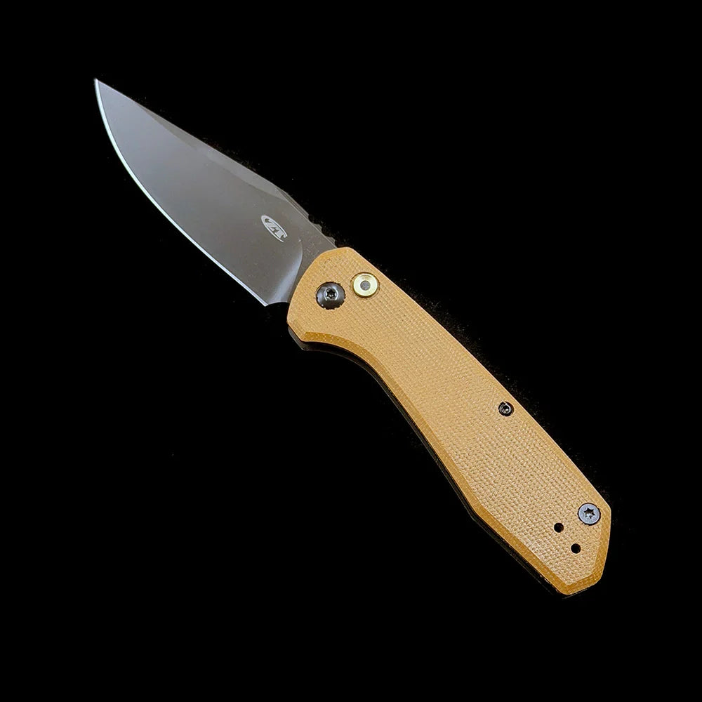 Zero Tolerance 0512 Automatic Folding Knife – 3.45" CPM-CruWear Dark Bronze Cerakote Blade – Premium Canvas Micarta Handle