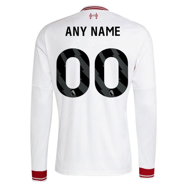 Liverpool adidas 2026/27 Away Replica Custom Long Sleeve Jersey - White
