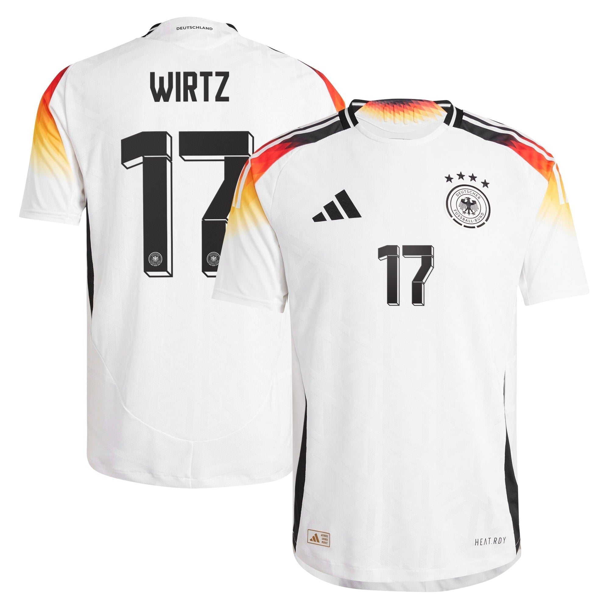 DFB adidas Home Shirt 2024 with Wirtz 17 printing