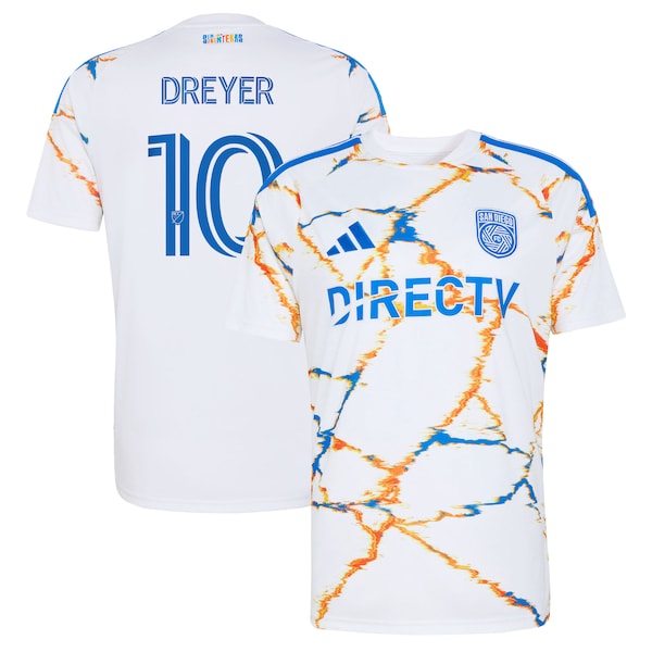 Anders Dreyer San Diego FC adidas  2026 Unprecedented Unity Kit Replica Jersey - White