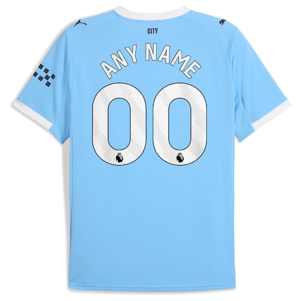 Puma Manchester City 2025/26 Home Replica Custom Jersey Sky Blue