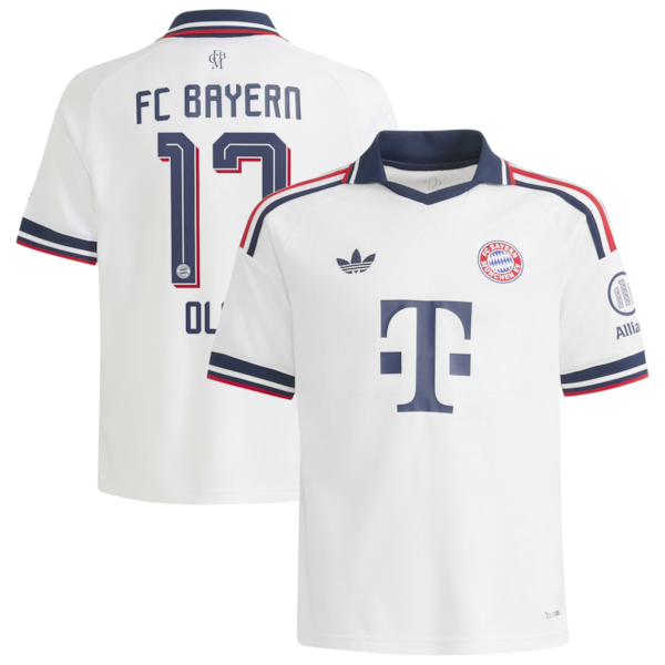 Michael Olise Bayern Munich adidas Youth 2026/27 Away Replica Jersey - White