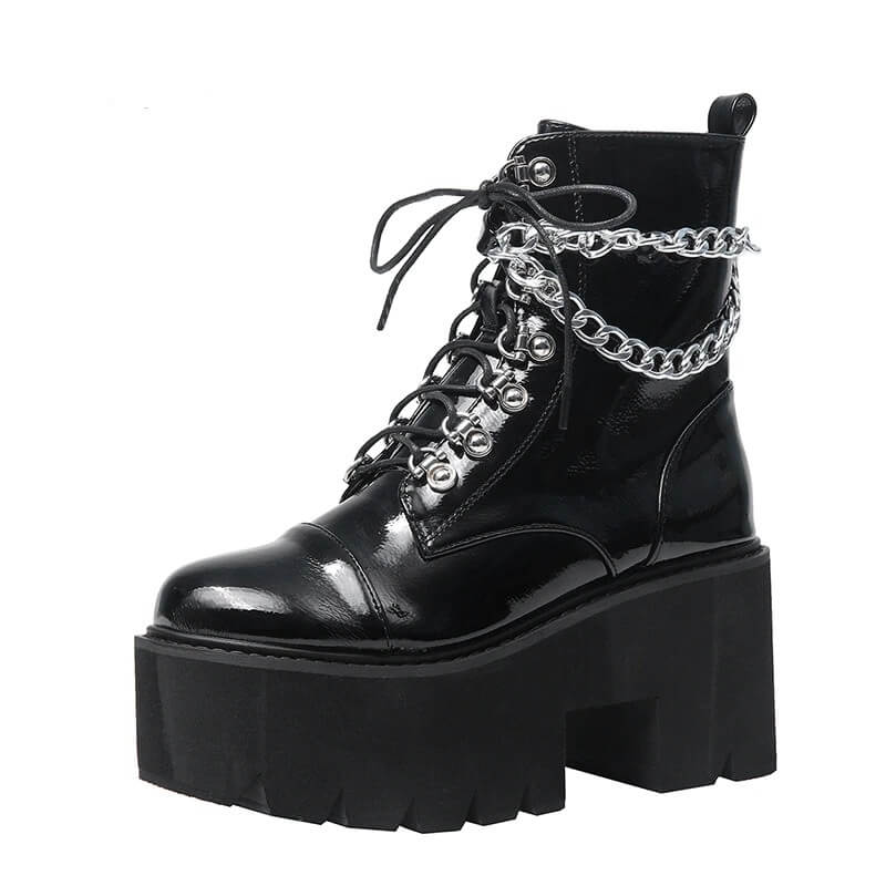 women nevada leather gothic black boots – bold, sleek & edgy style | nevada™ - Nevada Shoe