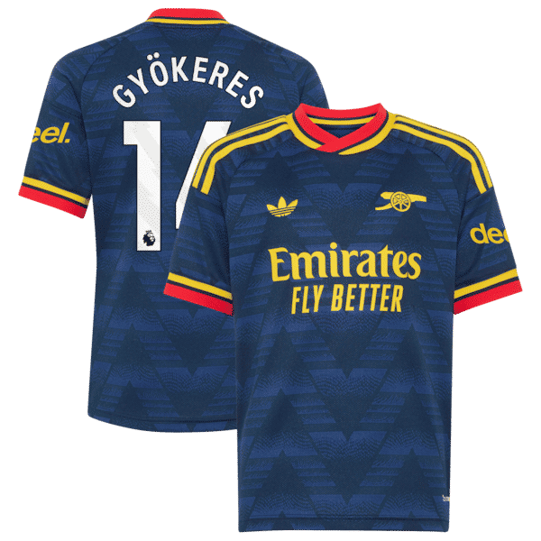 Viktor Gyökeres Arsenal adidas Youth 2026/27 Away Replica Jersey - Navy