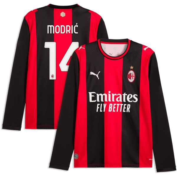 Puma Luka Modrić AC Milan 2026/27 Home Replica Long Sleeve Jersey Black/Red