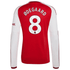 Martin Ødegaard Arsenal adidas 2026/27 Home Replica Long Sleeve Jersey - Red