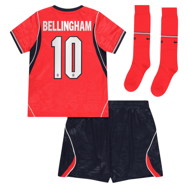 England Nike Away Stadium Mini Kit 2026 - Little Kids with Bellingham 10 printing - Jersey Teams World
