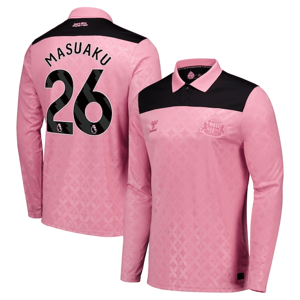 Sunderland x Elvis Hummel Away Shirt 2026-27 - Long Sleeve with Masuaku 26 printing - Jersey Teams World