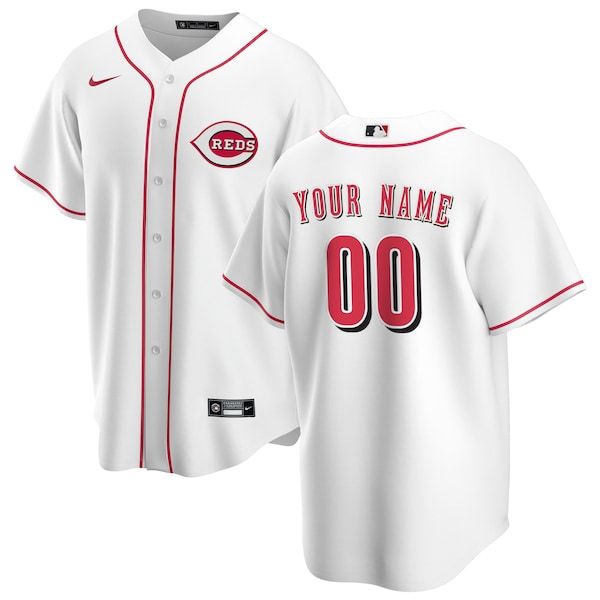 Nike Cincinnati Reds Home Replica Custom Jersey White
