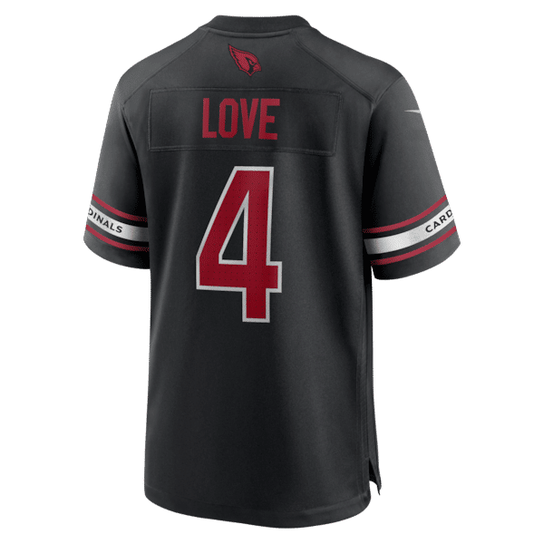 Nike Jeremiyah Love Arizona Cardinals Alternate Game Player Jersey Black