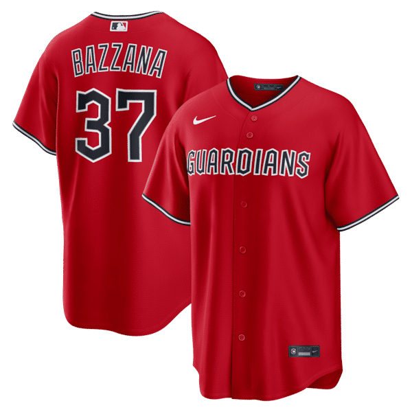 Nike Travis Bazzana Cleveland Guardians Alternate Replica Jersey Red
