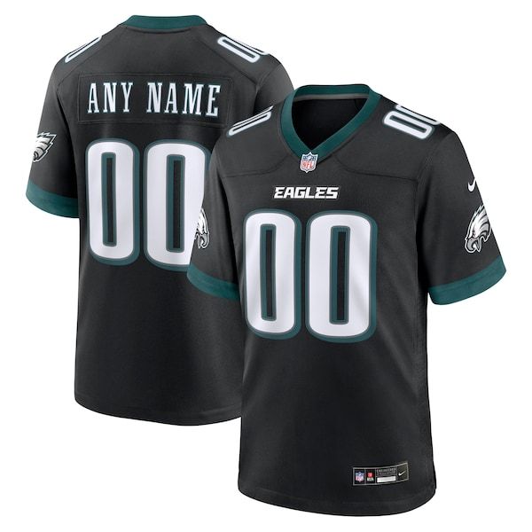 Nike Philadelphia Eagles Alternate Custom Game Jersey Black