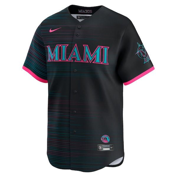 Nike Miami Marlins 2025 City Connect Limited Jersey Black