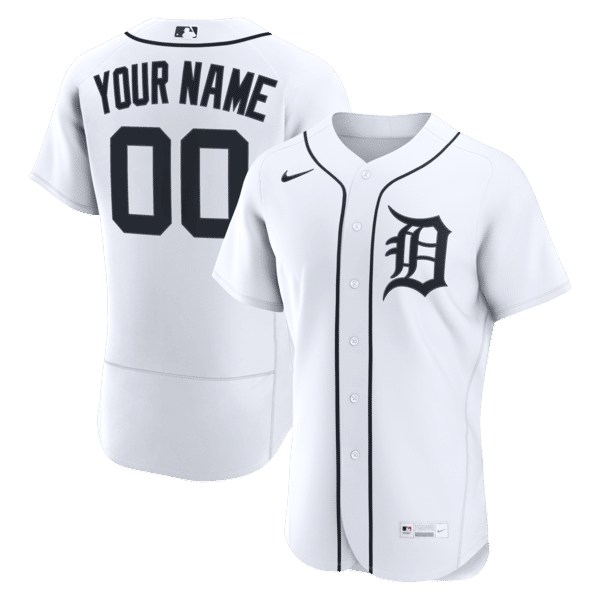 Nike Detroit Tigers Home Authentic Custom Jersey White