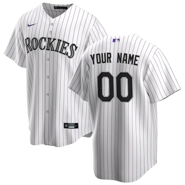 Nike Colorado Rockies Home Replica Custom Jersey White