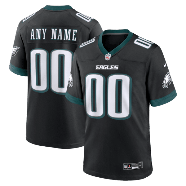 Nike Philadelphia Eagles Alternate Custom Game Jersey Black