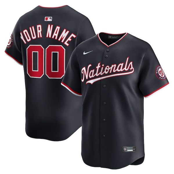 Nike Washington Nationals Alternate Limited Custom Jersey Navy