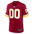 Nike Washington Commanders Custom Game Jersey Burgundy