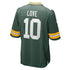 Nike Jordan Love Green Bay Packers Game Jersey Green