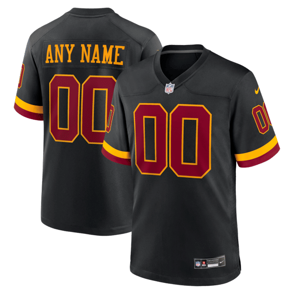 Nike Washington Commanders Hail Raiser Alternate Custom Game Jersey Black
