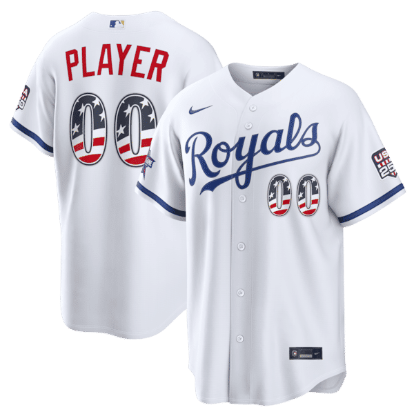 Nike Bobby Witt Jr. Kansas City Royals 2026 All-Star Edition Stars & Stripes Stadium Jersey White
